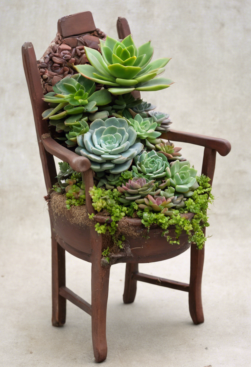 Succulent Chair Planter Ideas