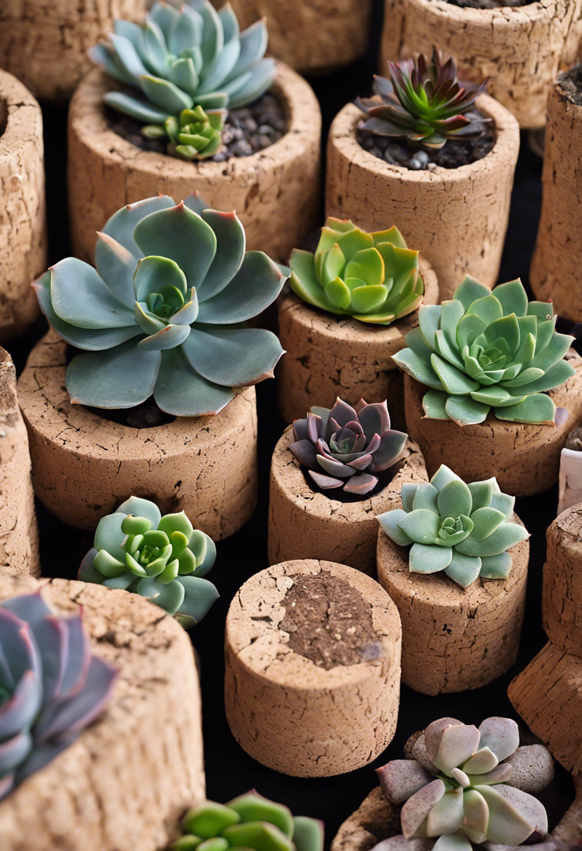 Succulent Cork Planters Ideas