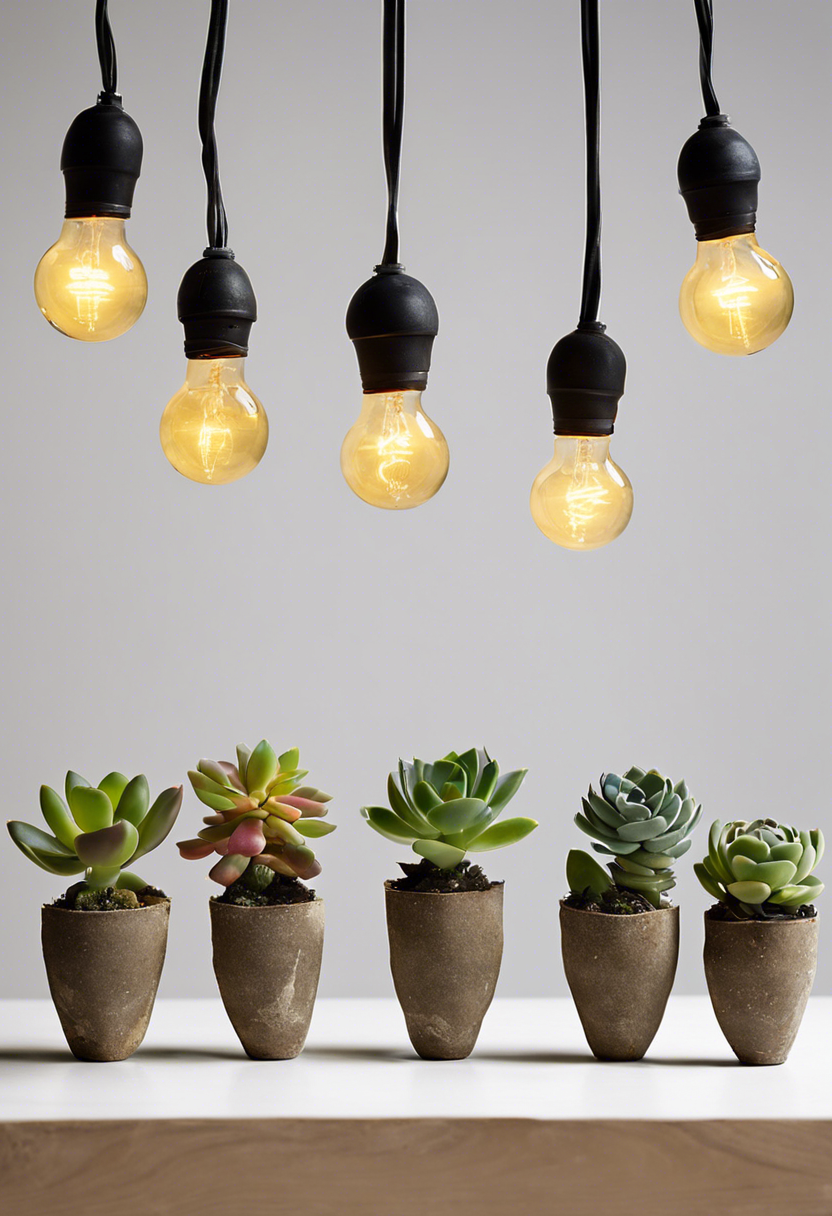Succulent Light Bulb Planters Ideas