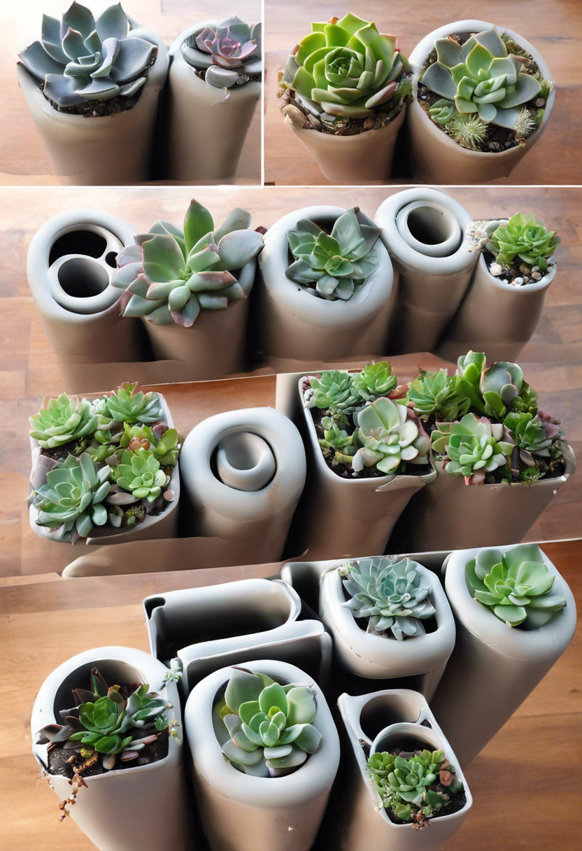 Succulent PVC Pipe Planter Ideas
