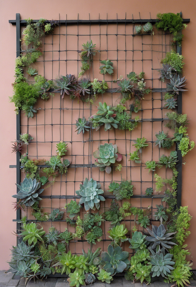 Succulent Trellis Integration Ideas