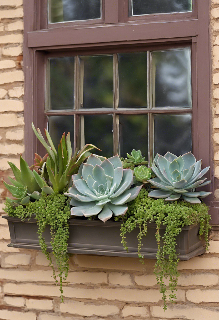 Succulent Window Box Ideas