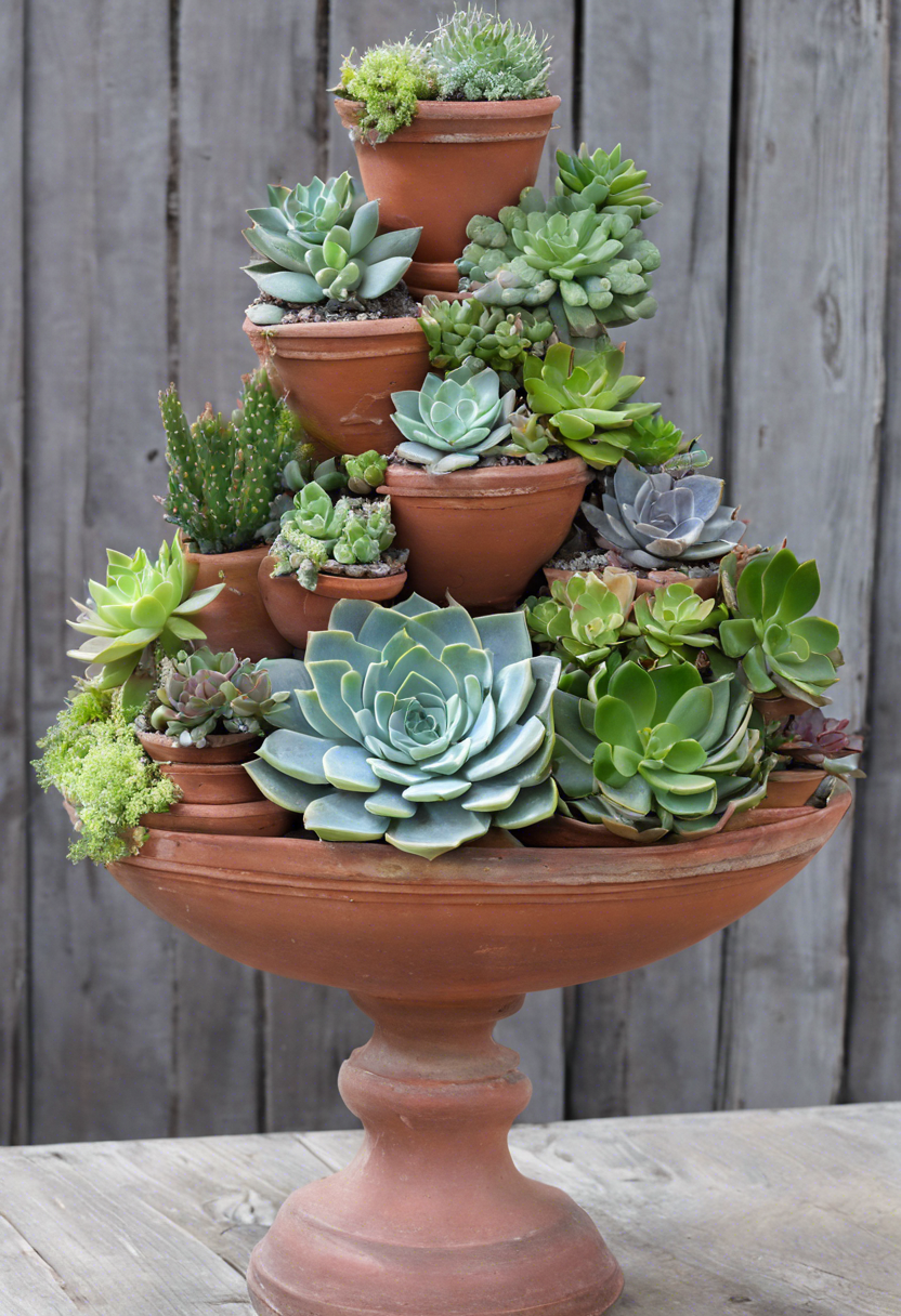 Tiered Succulent Display Ideas