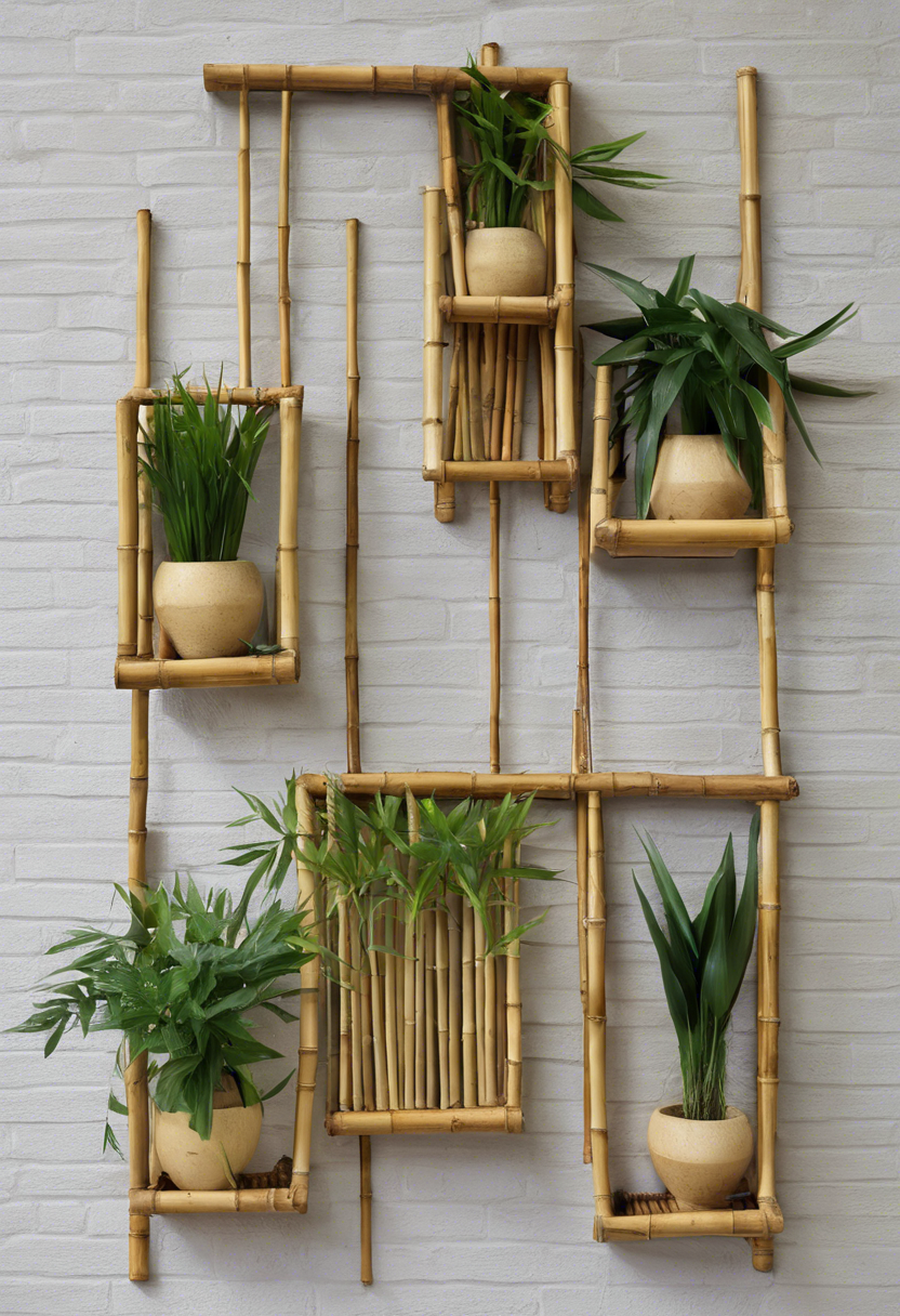 Bamboo Wall-Mounted Planter