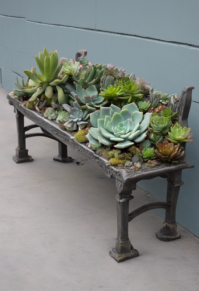 Succulent Bench