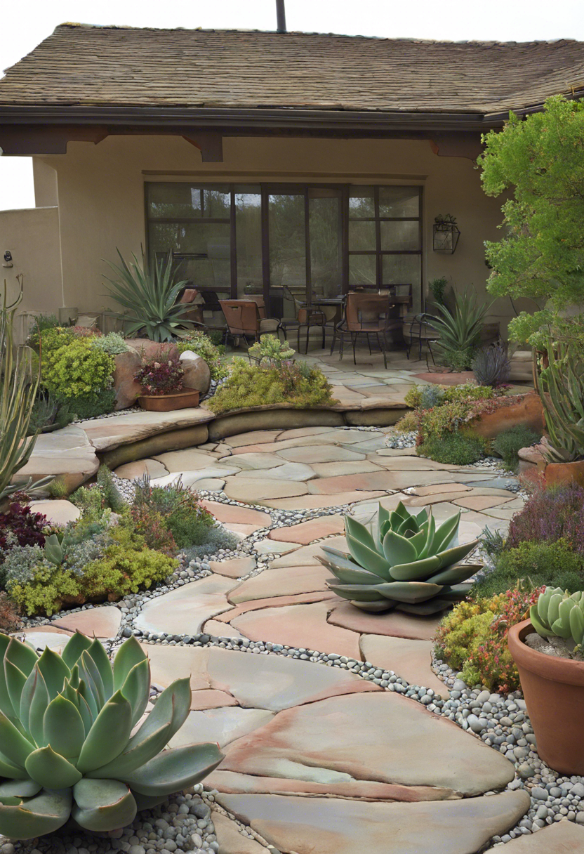 Succulent Edged Patio