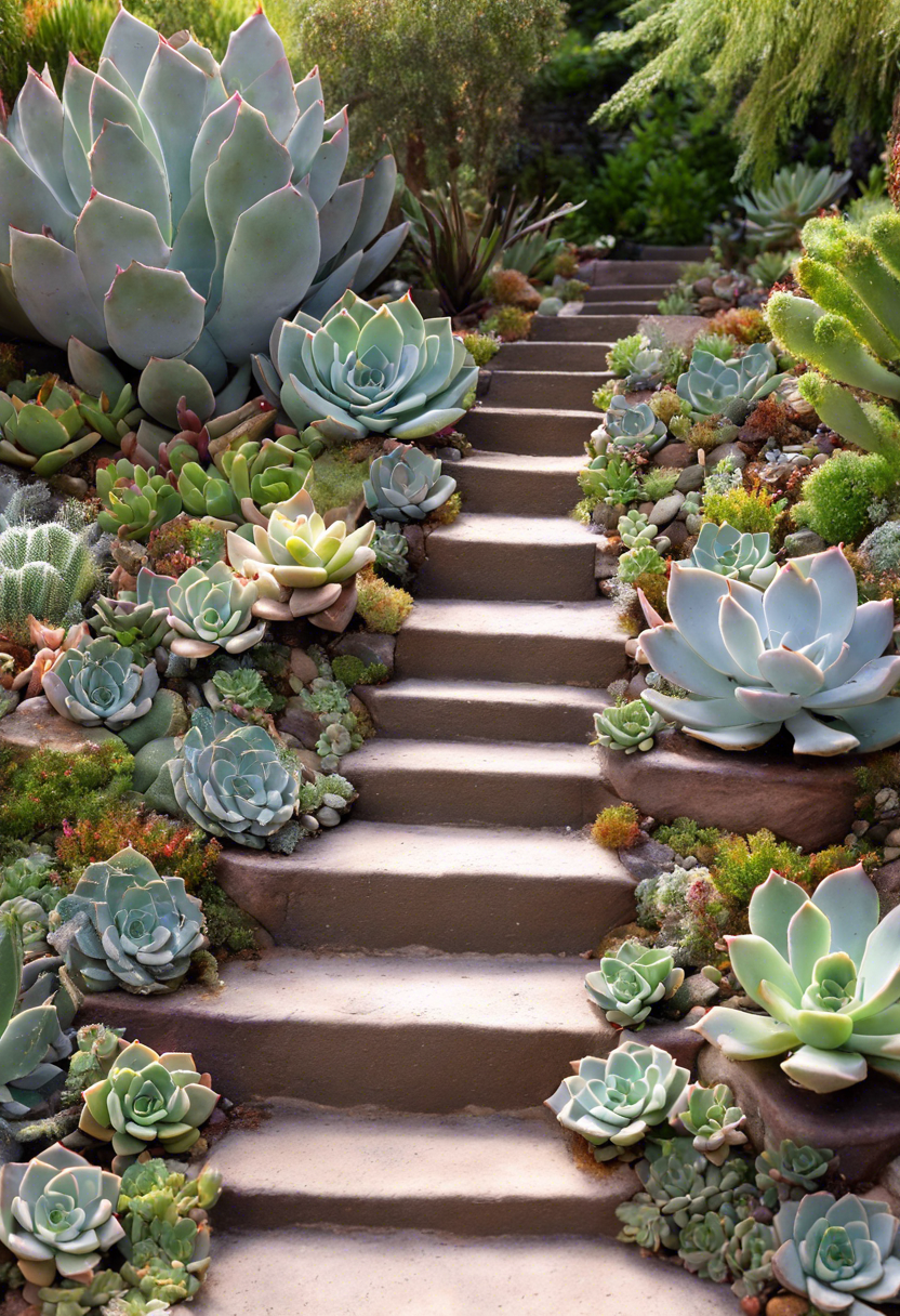 Succulent Garden Steps