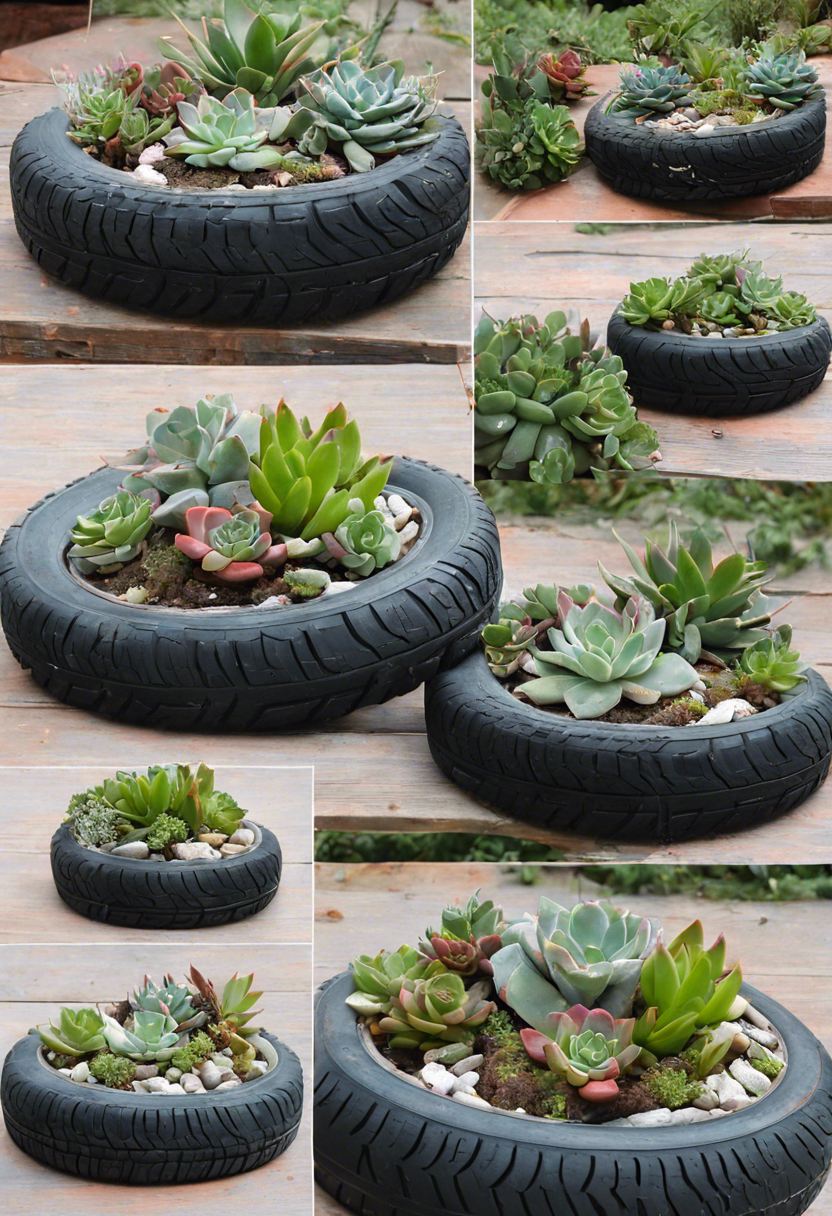 Succulent Tire Planter
